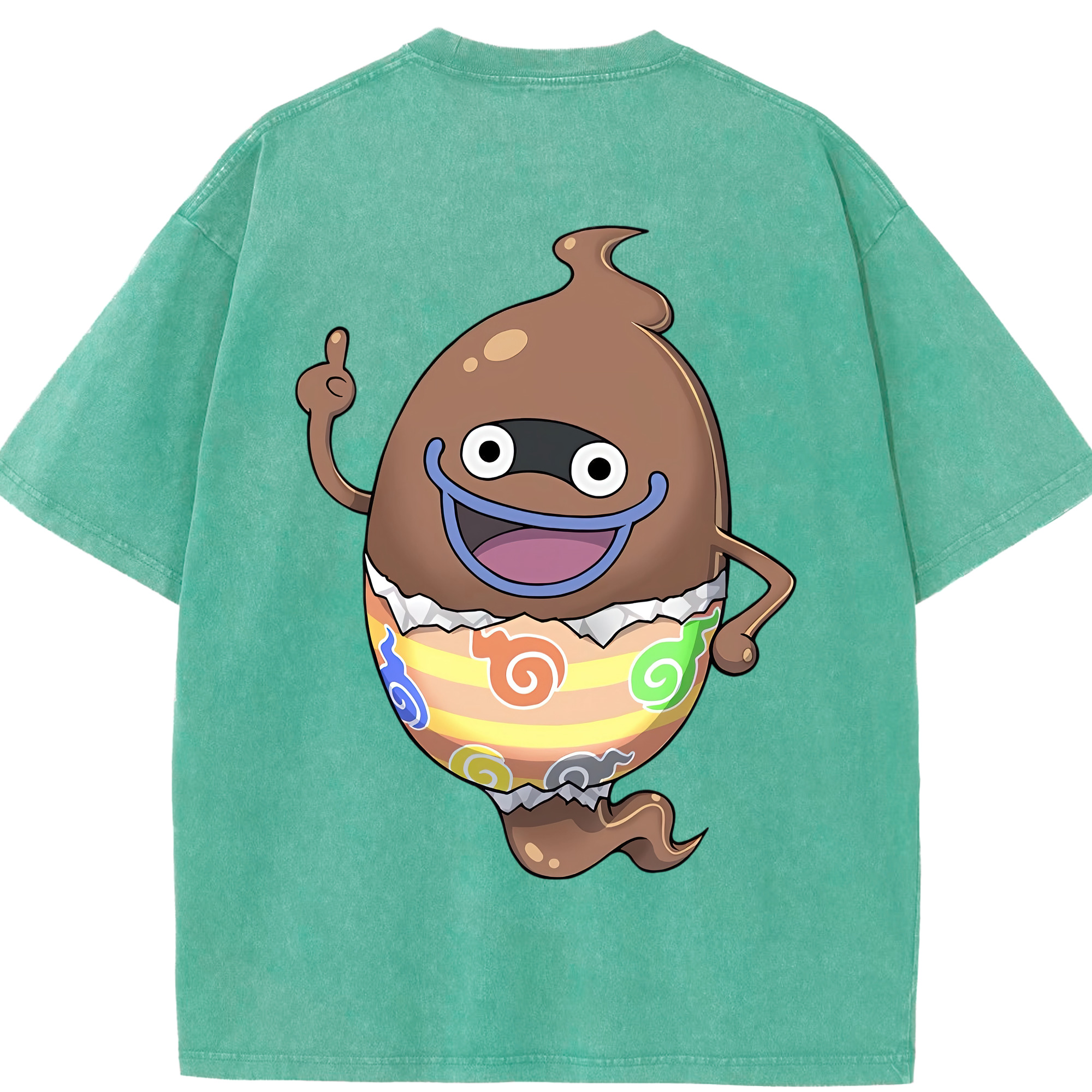 （画像用） 妖怪ウォッチ Yo-kai Watch 綿100% ヴィンテージ風 半袖Tシャツ（背面プリント）